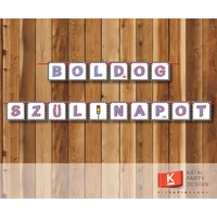 Boldog Szülinapot! girland - Autó