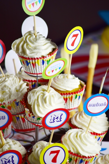 Cirkusz party_cupcake